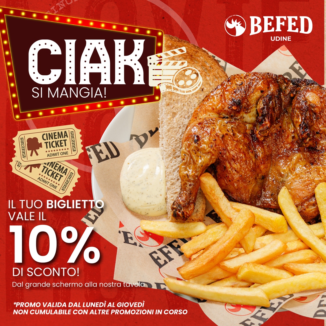 locandina CINEMA befed udine