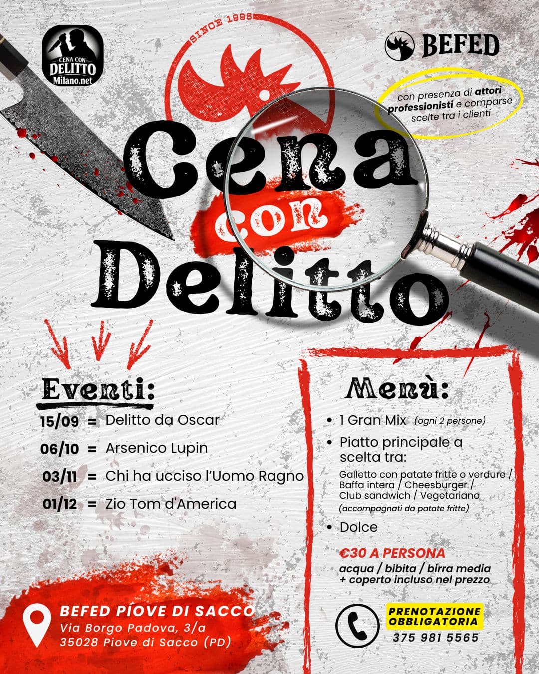 Cena con Delitto – BEFED Piove di Sacco