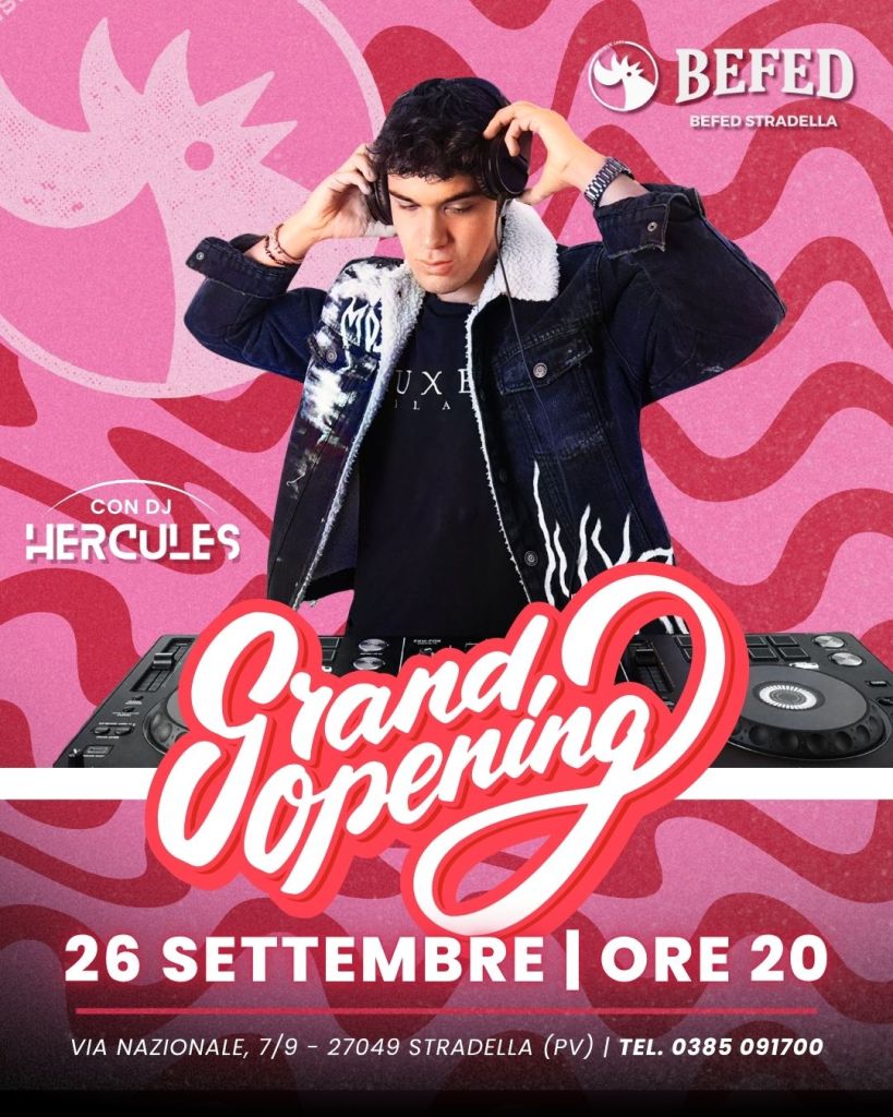 Festa BEFED Stradella 26 settembre con DJ set