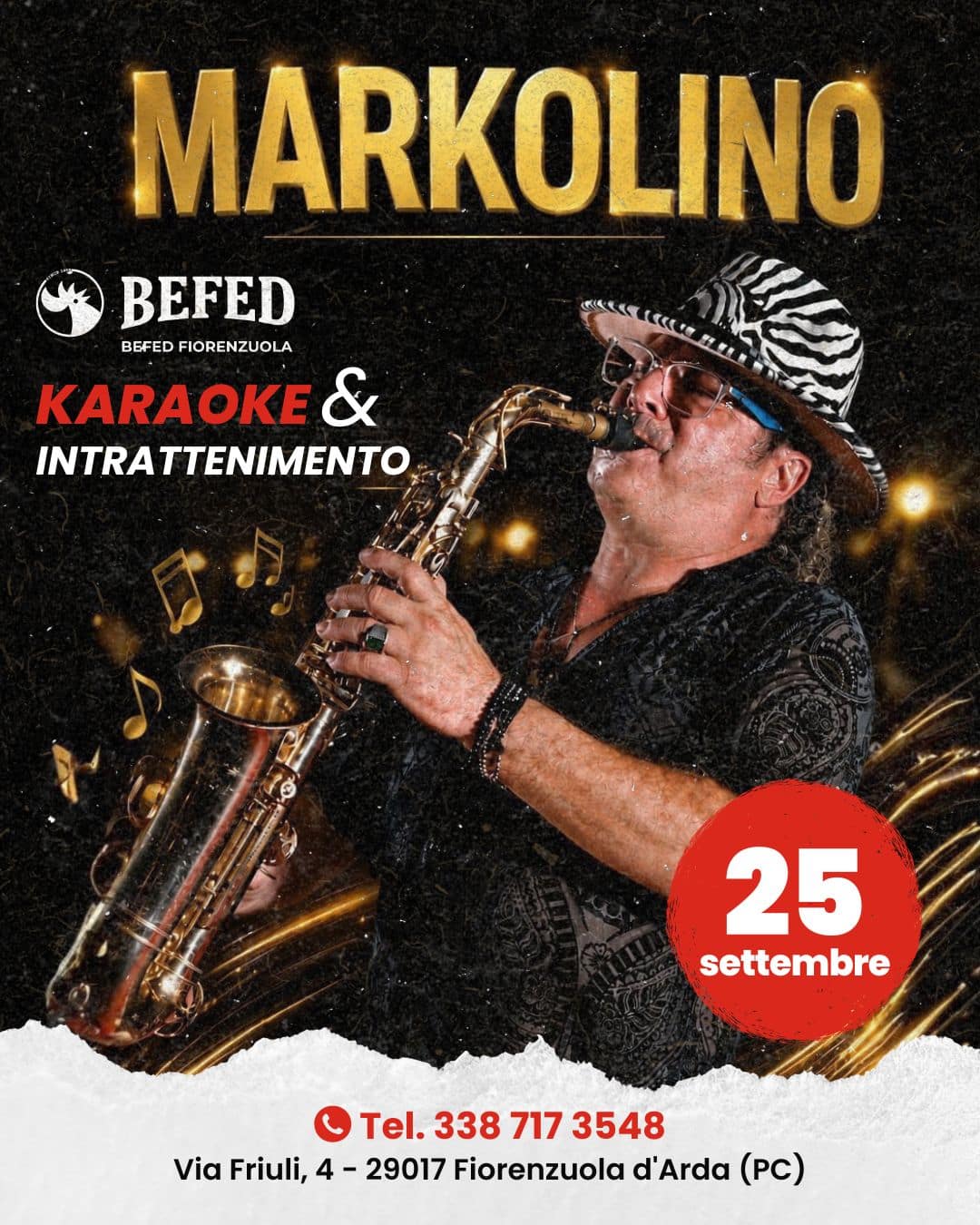 Karaoke e intrattenimento BEFED Fiorenzuola 25 settembre